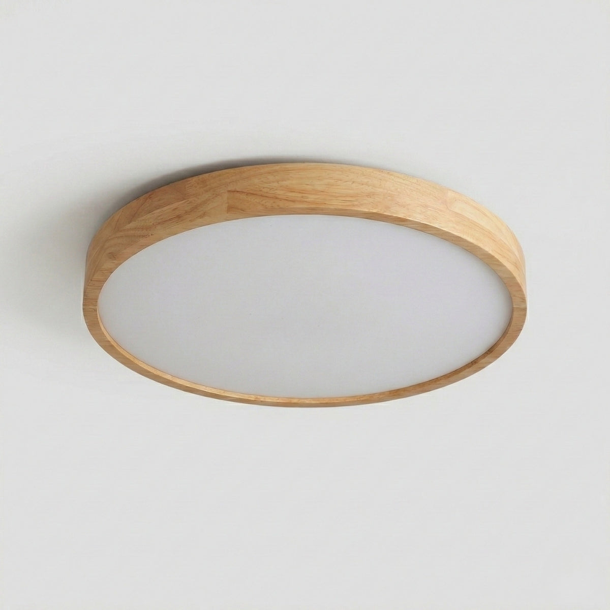 Ceiling Light Round Scandinavian Wood Flush Mount with 3 Colour Modes