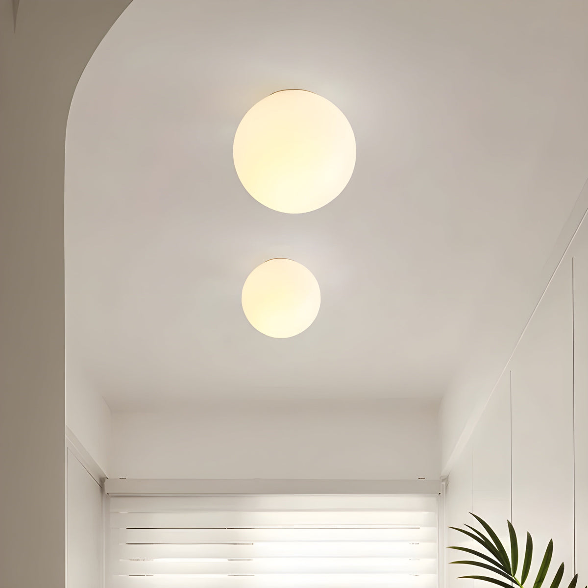 Wall Light Modern Frosted Glass Globe Lamp for Bedroom Living Room and Hallway