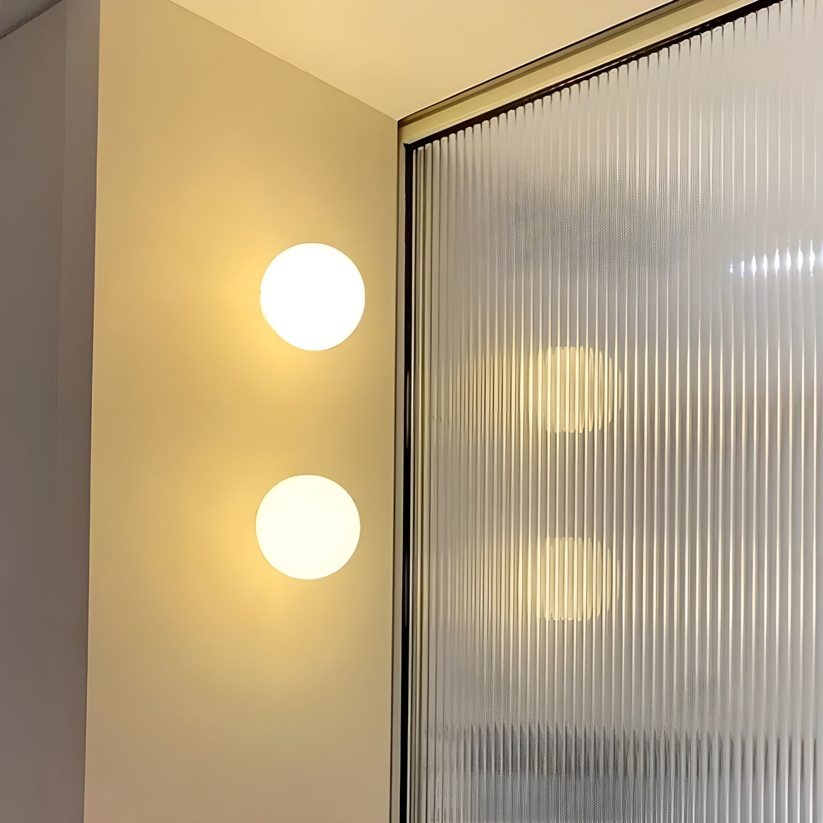 Wall Light Modern Frosted Glass Globe Lamp for Bedroom Living Room and Hallway