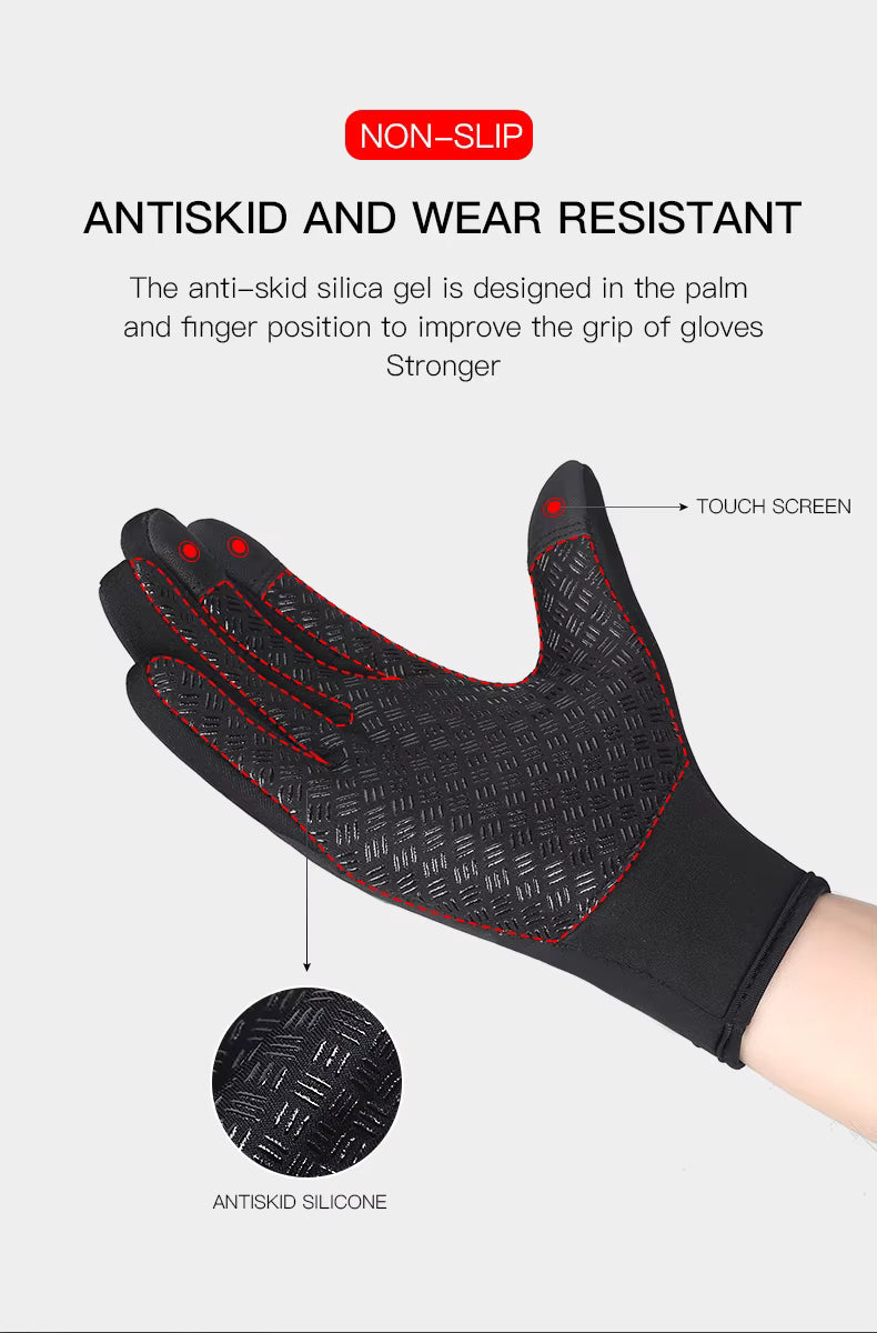 Winter Gloves Thermal Touchscreen Windproof Water Resistant Unisex for Cycling