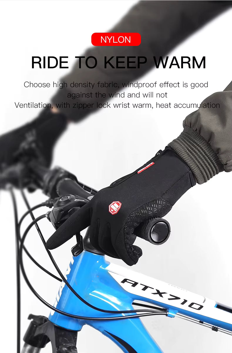 Winter Gloves Thermal Touchscreen Windproof Water Resistant Unisex for Cycling