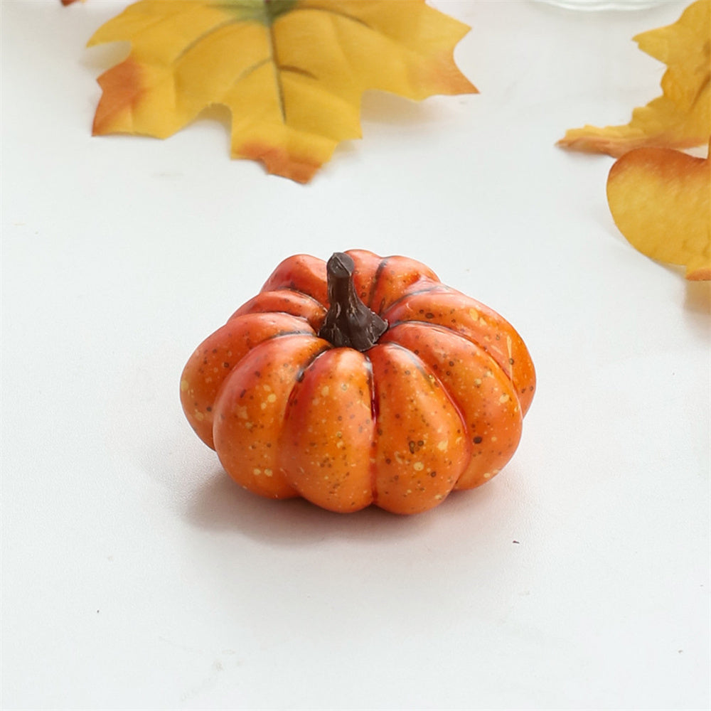 Halloween Pumpkin Decorations Handmade Fabric Ornament for Tabletops and Fall Harvest Displays