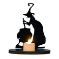 Halloween Decorations for Table Wooden Witch Ornament Standing Accent for Mantels and Shelves
