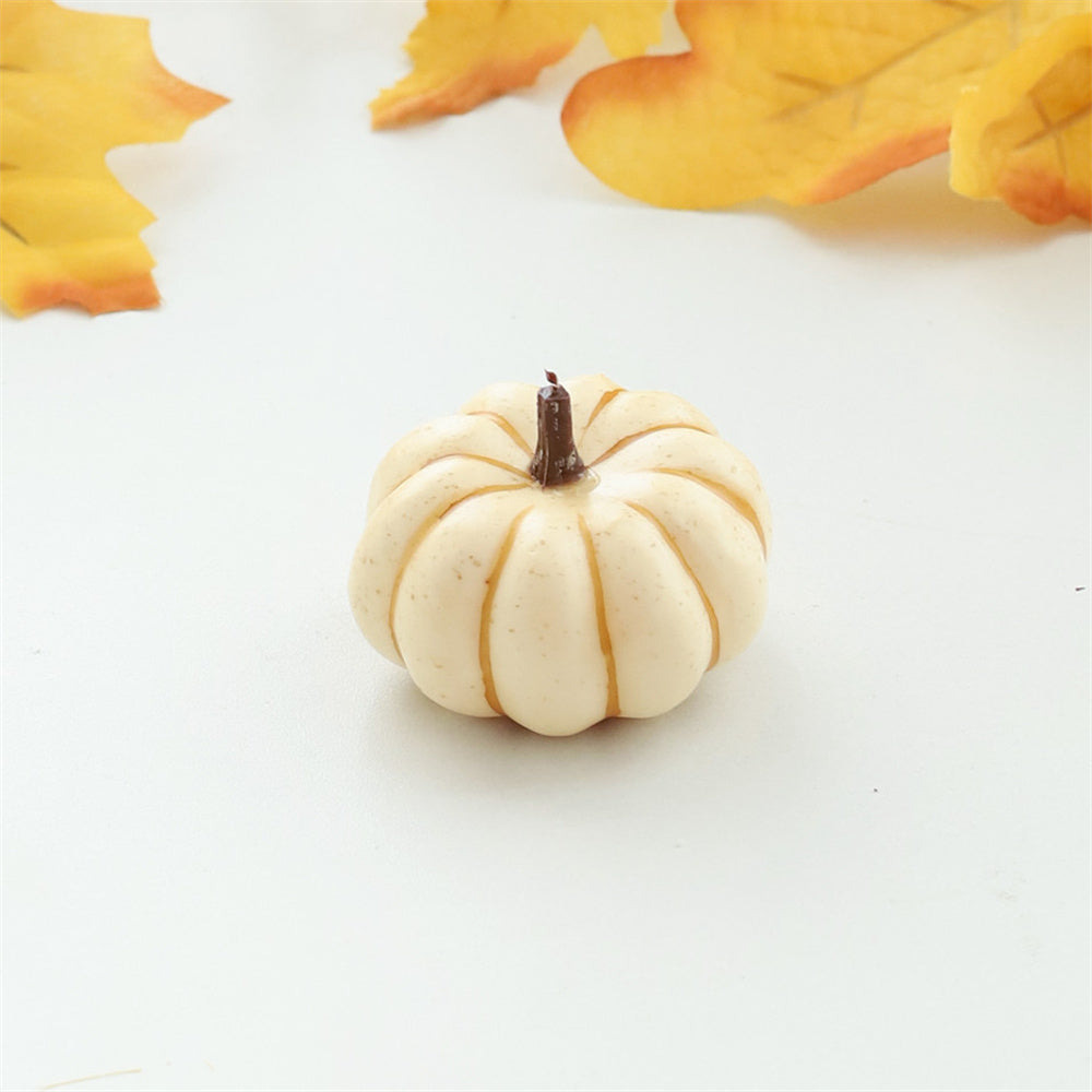 Halloween Pumpkin Decorations Handmade Fabric Ornament for Tabletops and Fall Harvest Displays