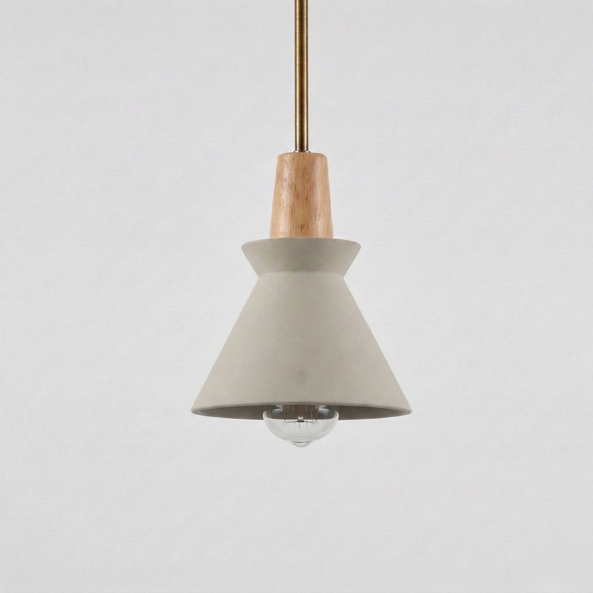 Pendant Light Scandinavian Conical Cement Shade Hanging Lamp for Dining Room