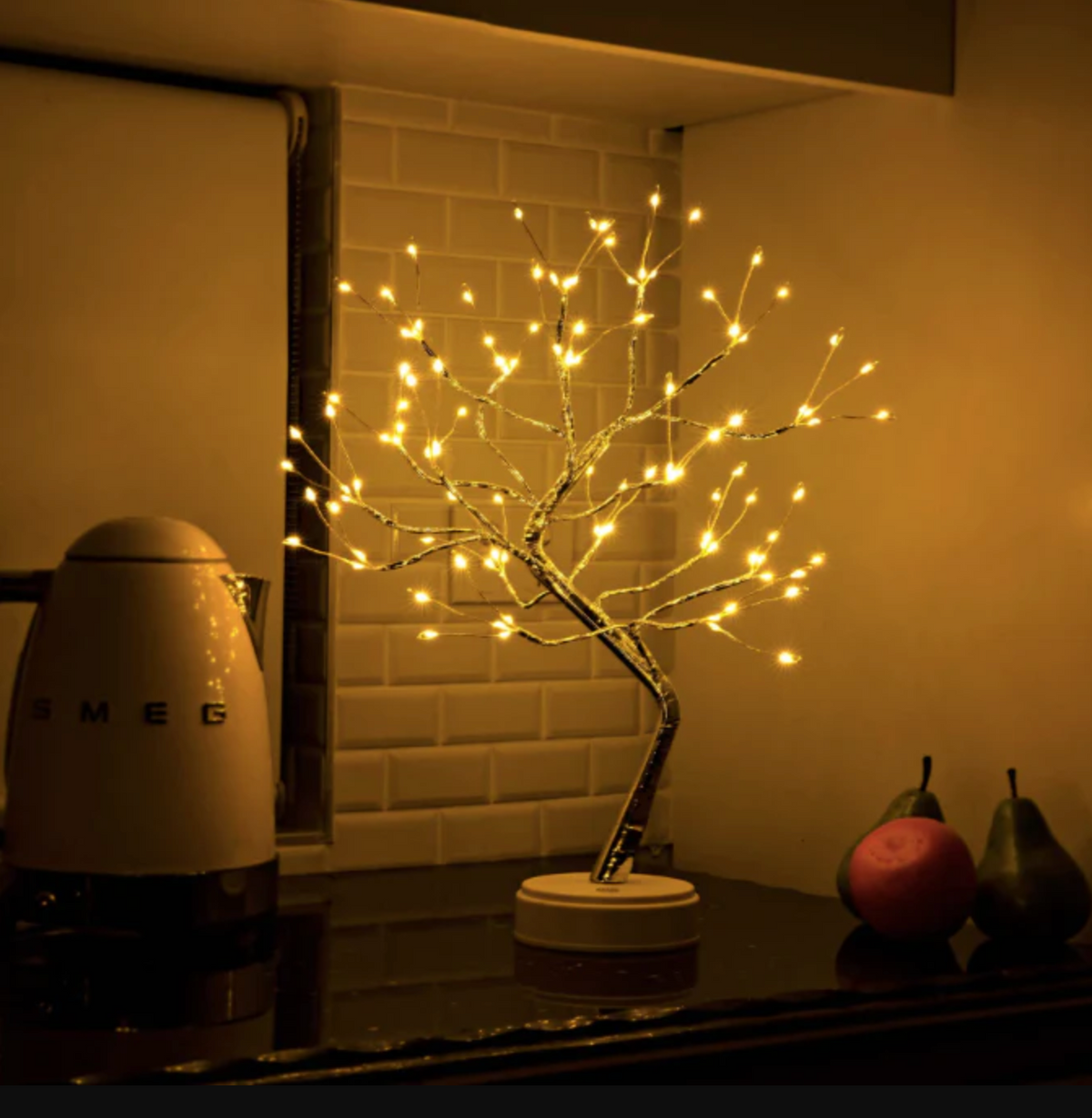 Bedside Lamp Cordless Rechargeable Light Tree for Reading and Living Room