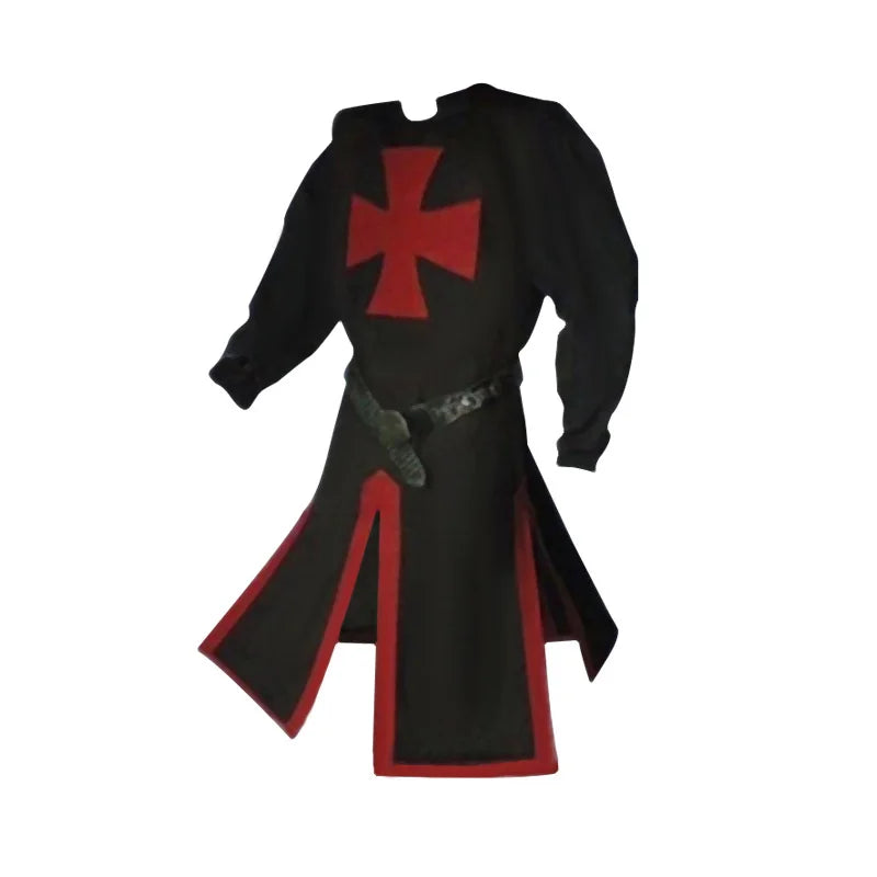 Halloween Costumes Knights Templar Crusader Cosplay Set with Authentic Tunic and Cape