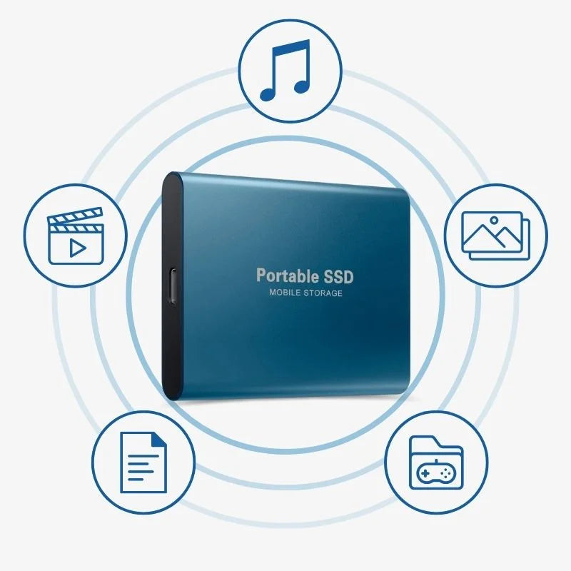 External SSD Portable Storage Drive with Fast Transfer and Large Capacity Options