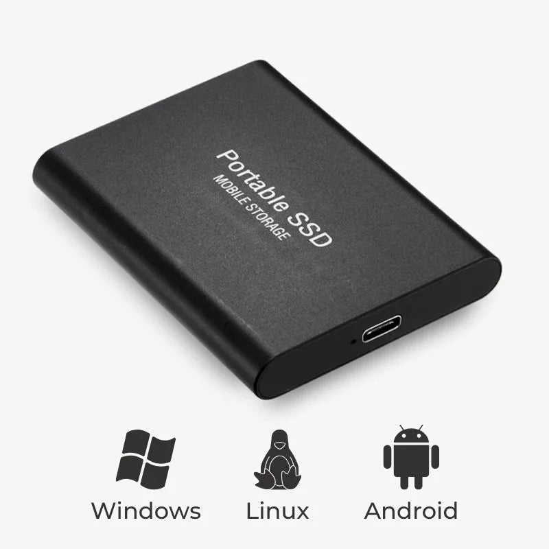 External SSD Portable Storage Drive with Fast Transfer and Large Capacity Options