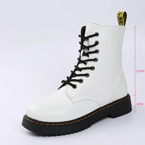 Winter Boots Lace Up Ankle Style for Women with Rubber Outsole and Daily Comfort