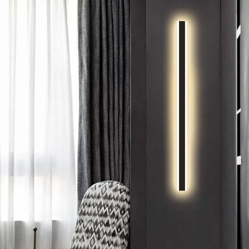 Wall Light Outdoor LED Lamp with Transparent Acrylic Pane and Weather Resistant Finish