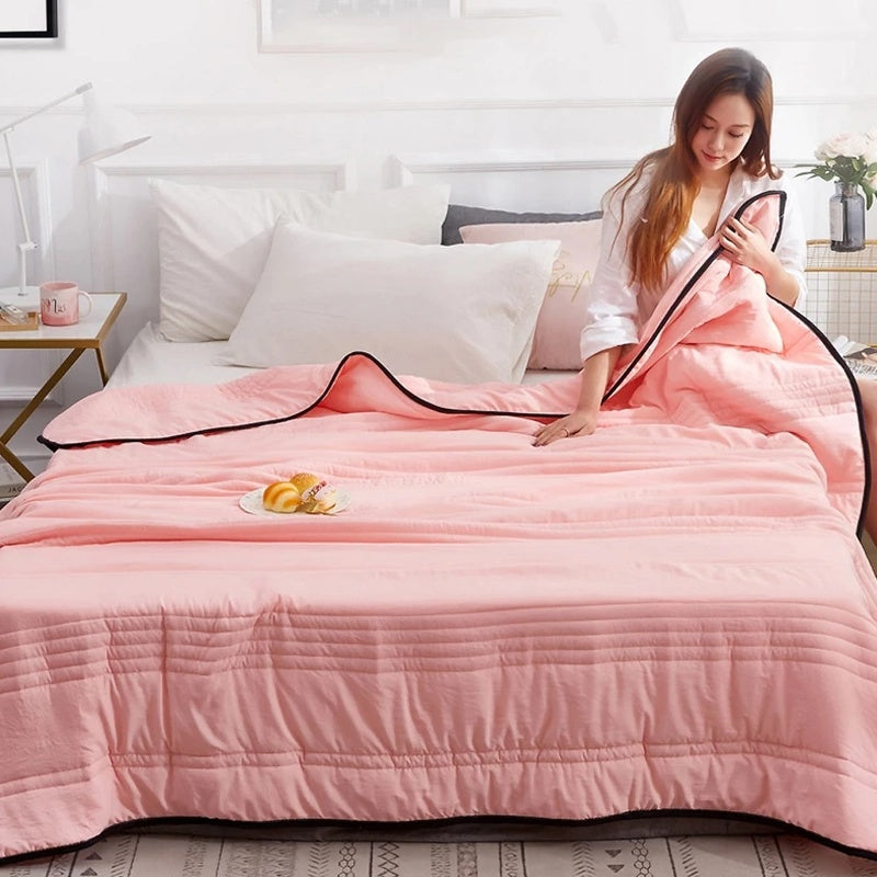 Blanket Cooling Ice Fabric Throw for Hot Sleepers and Night Sweats on Bed and Sofa
