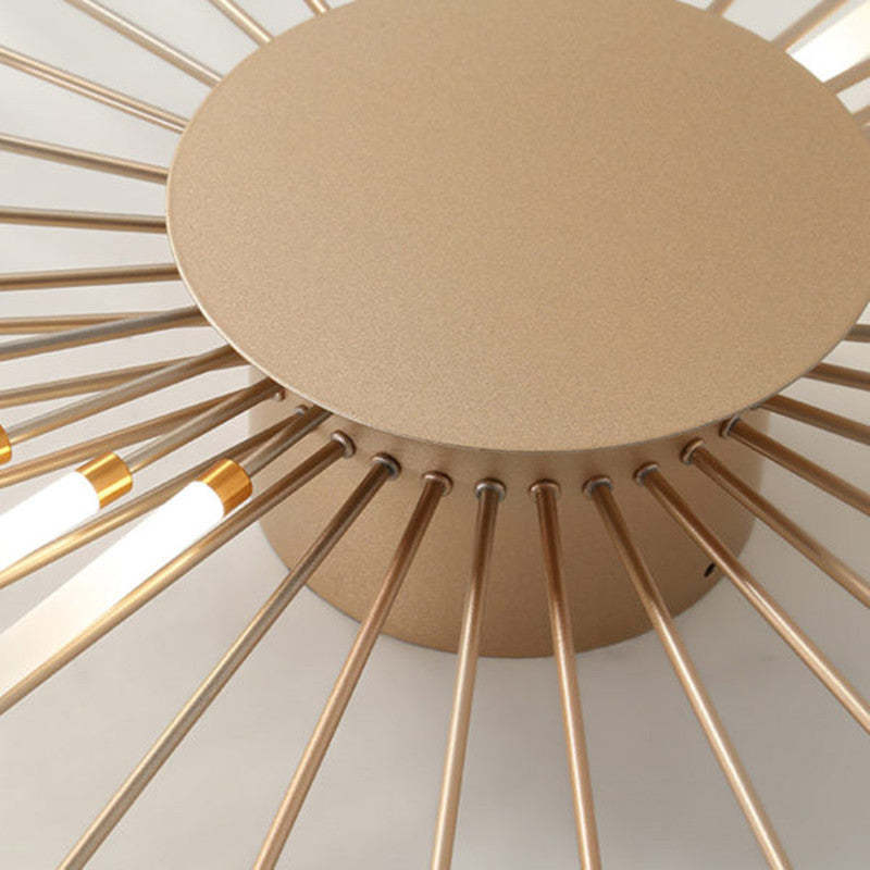 Ceiling Light Flush Mount LED with Linear Spiral Burst Design for Living Room