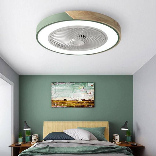 Ceiling Fans Bladeless with LED Light and Remote Control for Living Room and Bedroom