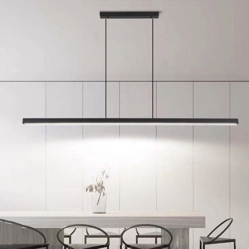 Ceiling Light Linear LED Pendant in Metal for Dining Room and Kitchen Island