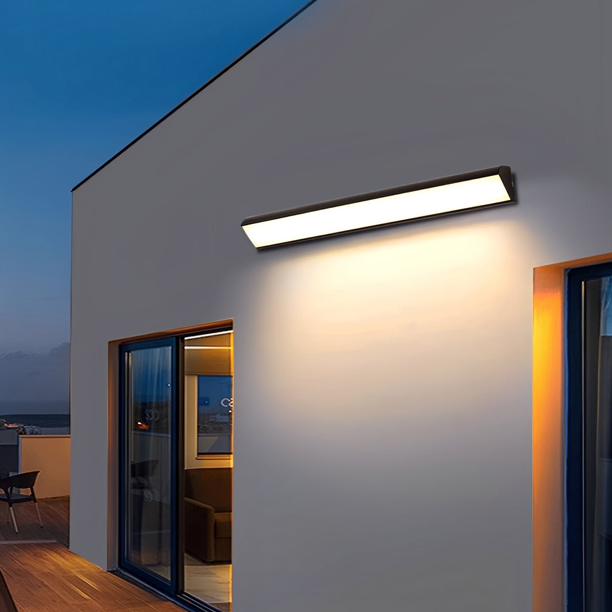 Wall Light Outdoor LED Lamp with Waterproof IP65 Linear Design for Garden and Patio