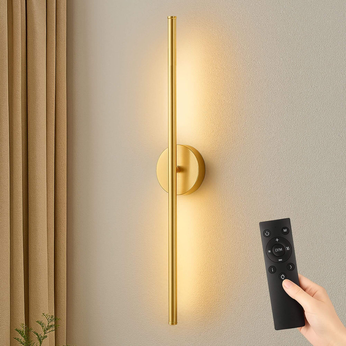 Wall Sconce Battery Operated Cordless Light for Hallway Bedroom and Stairway