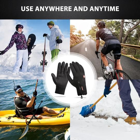 Winter Gloves Thermal Unisex Touch Screen with Triple Layer Construction