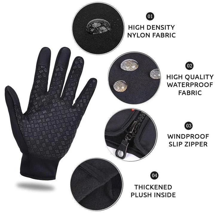 Winter Gloves Thermal Unisex Touch Screen with Triple Layer Construction