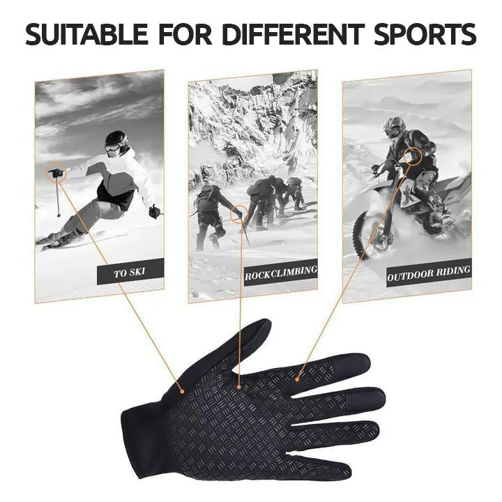 Winter Gloves Thermal Unisex Touch Screen with Triple Layer Construction