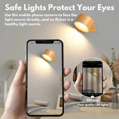 Wall Light Rechargeable Magnetic Lamp with 360 Degree Rotation for Any Room