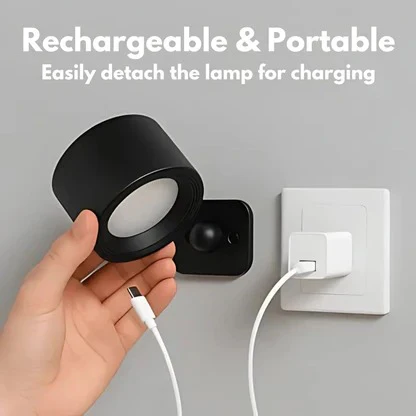 Wall Light Rechargeable Magnetic Lamp with 360 Degree Rotation for Any Room