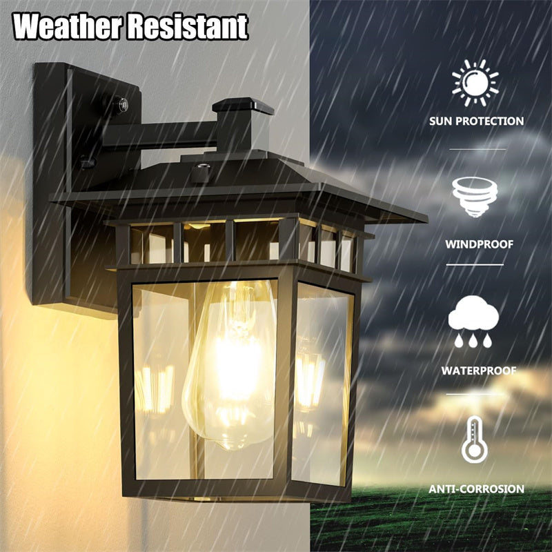 Wall Light Outdoor Lantern Waterproof Lamp for Porch Garden and Entrance