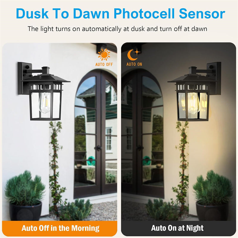 Wall Light Outdoor Lantern Waterproof Lamp for Porch Garden and Entrance