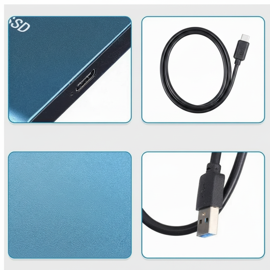 External SSD Portable Hard Drive with High Speed USB Transfer and Large Capacity