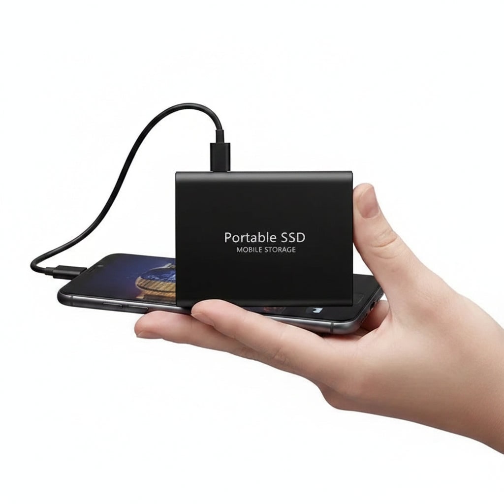 Solid State Drive External Portable SSD with USB Connection for Fast File Transfers