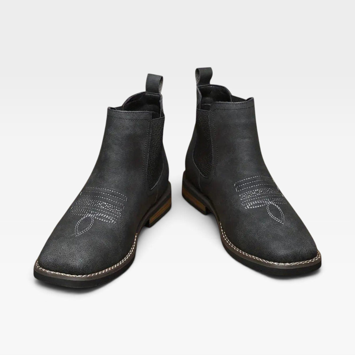 Orthopedic Chelsea Boots for Men with Contoured Footbed and Elastic Side Panels