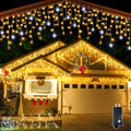 Christmas Decorations Outdoor LED Curtain Lights Waterproof Warm White for Garden