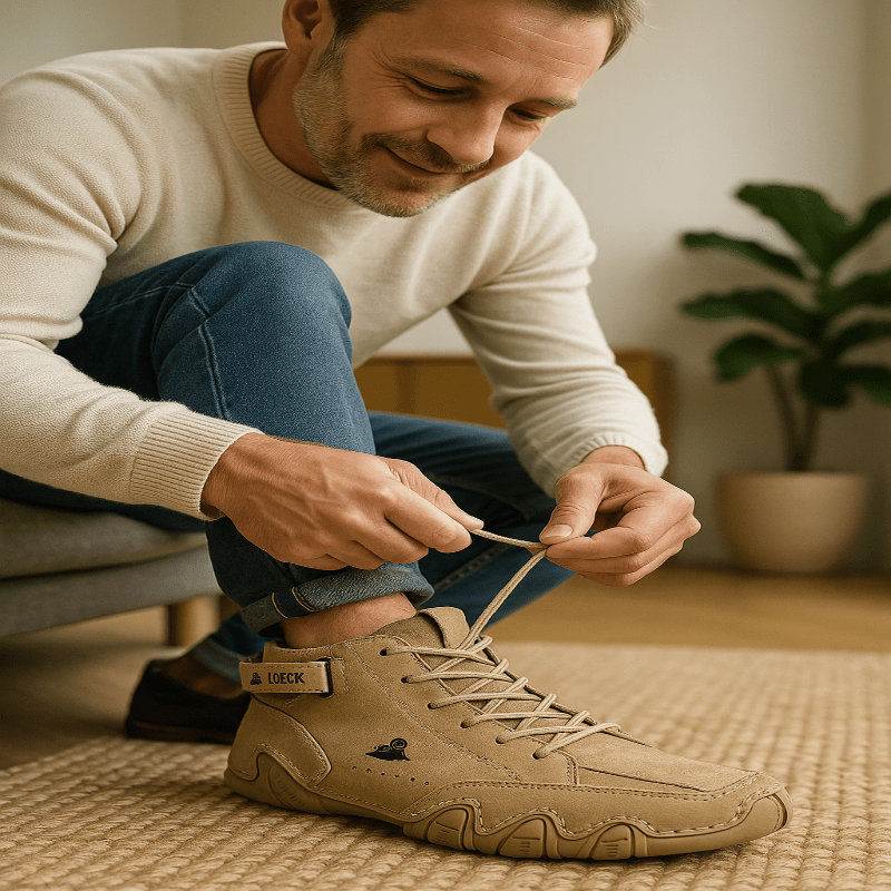 Winter Shoes Waterproof Breathable Orthopedic Design with Slip Resistant Rubber Sole
