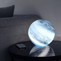 Lamps for Table Bedside Glass Moon Light with Cosmic Detailing for Ambient Rooms