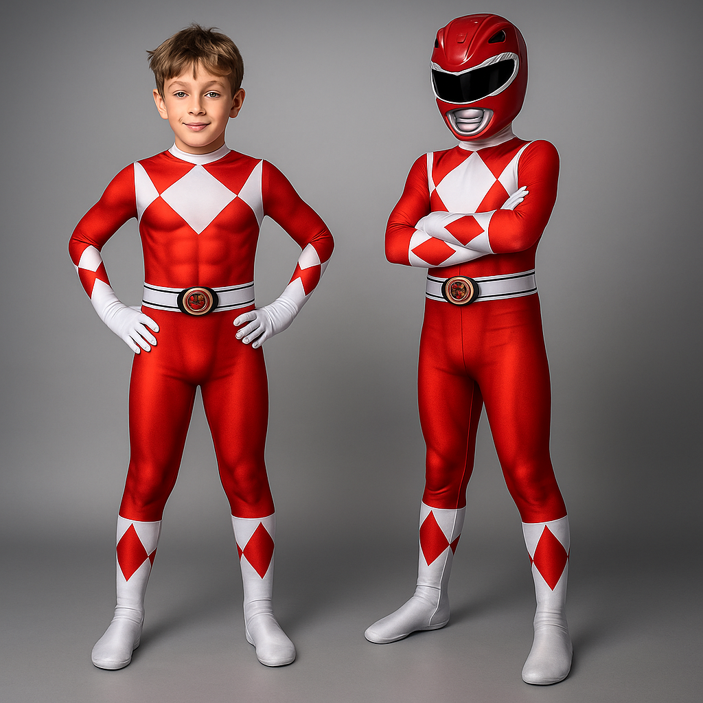 Halloween Costumes Superhero Jumpsuit with Detachable Hood for Children and Adults