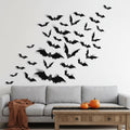 Halloween Party Decorations 3D Bat Wall Stickers Foldable Black PVC Set in Five Sizes