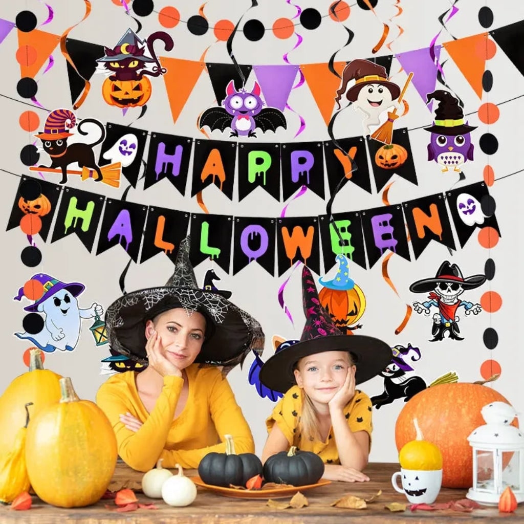 Halloween Party Decorations Reusable Wall Hanging Banner for Doors Windows and Entryways