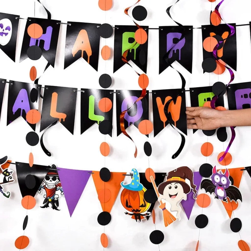 Halloween Party Decorations Reusable Wall Hanging Banner for Doors Windows and Entryways