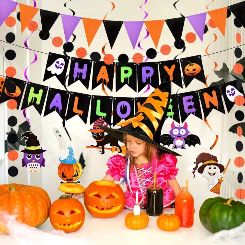 Halloween Party Decorations Reusable Wall Hanging Banner for Doors Windows and Entryways