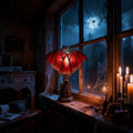 Halloween Decorations Gothic Bat Table Lamp with Detailed Wings and Sculpted Base