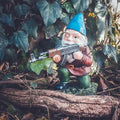 Halloween Decorations Outdoor Resin Garden Gnome Figurine 11cm Compact Accent for Balconies