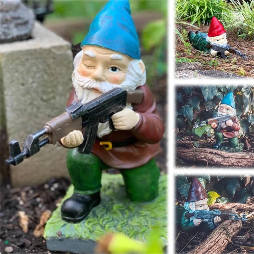 Halloween Decorations Outdoor Resin Garden Gnome Figurine 11cm Compact Accent for Balconies
