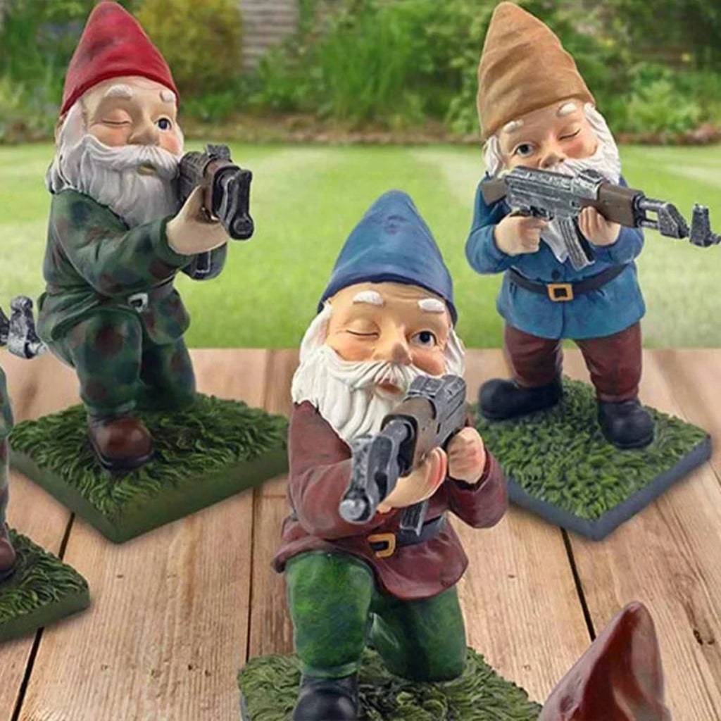Halloween Decorations Outdoor Resin Garden Gnome Figurine 11cm Compact Accent for Balconies