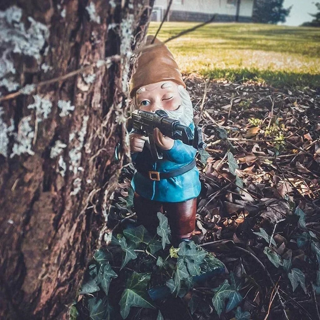 Halloween Decorations Outdoor Resin Garden Gnome Figurine 11cm Compact Accent for Balconies