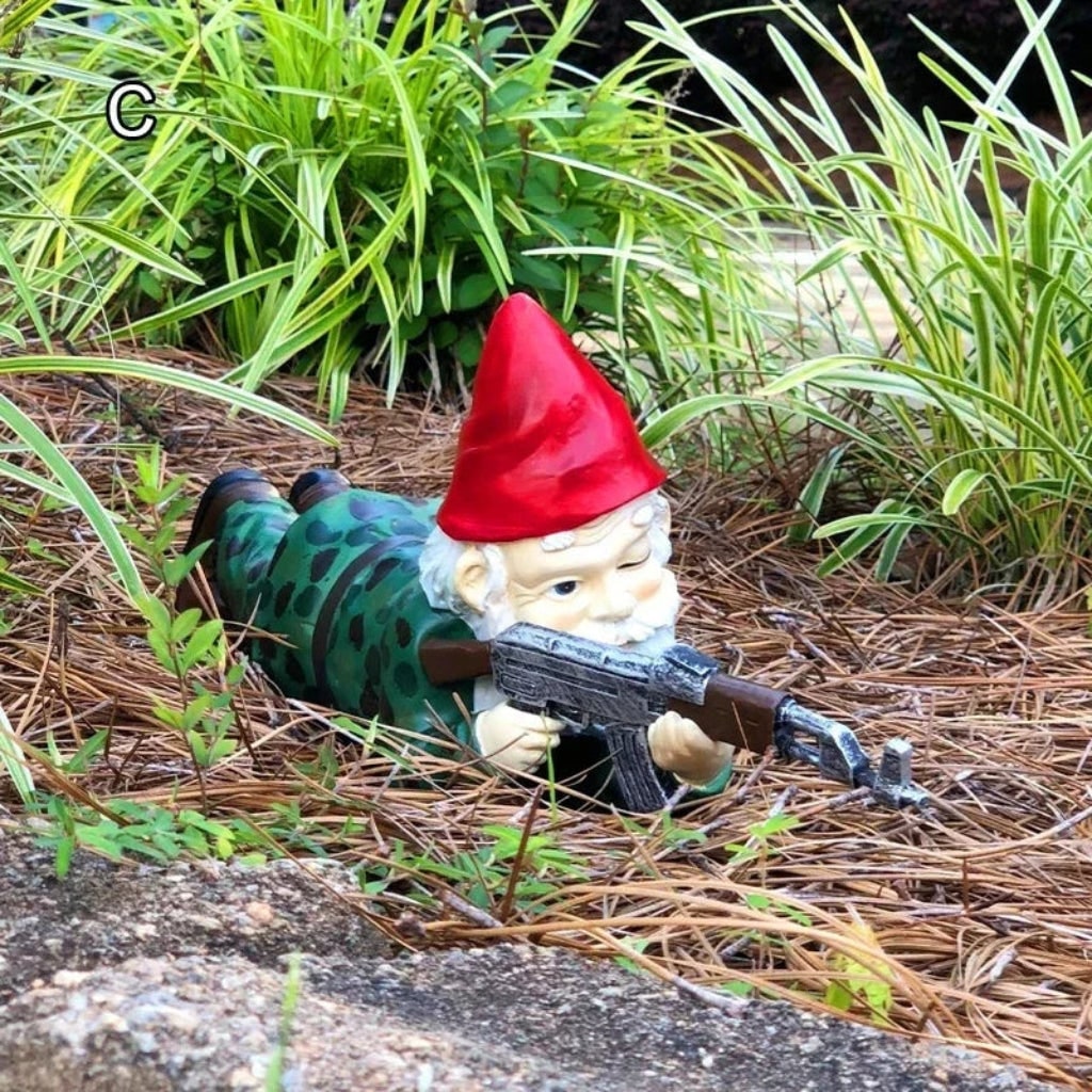 Halloween Decorations Outdoor Resin Garden Gnome Figurine 11cm Compact Accent for Balconies