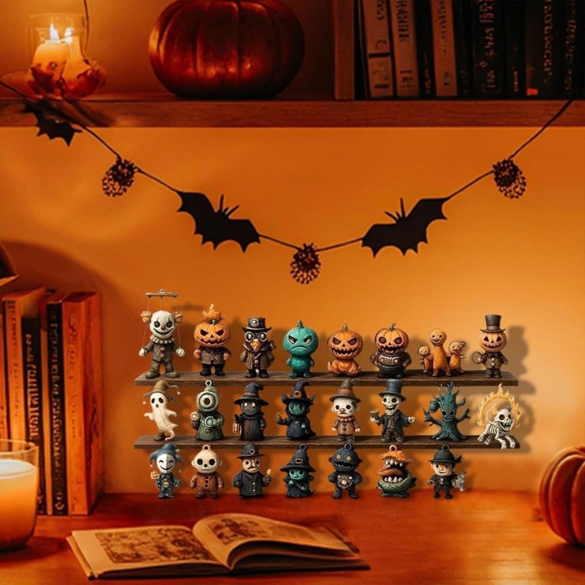 Halloween Advent Calendar Countdown with Daily Figure Reveal in Seven Fifteen or 31 Days