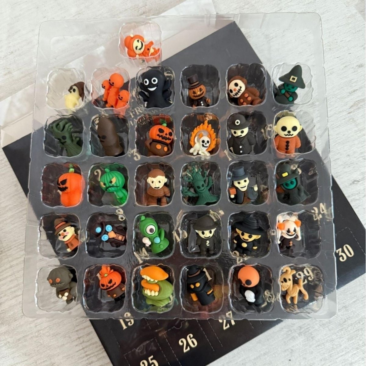 Halloween Advent Calendar Countdown with Daily Figure Reveal in Seven Fifteen or 31 Days
