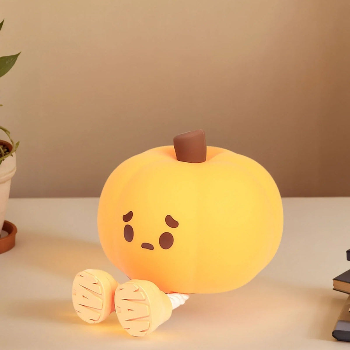 Halloween Pumpkin Decorations Rechargeable LED Night Light with Dimmable Touch Control