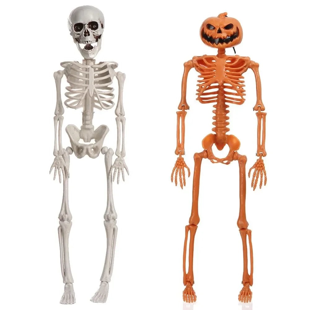 Halloween Decorations Outdoor Posable Skeleton Figurine with Movable Joints for Gardens