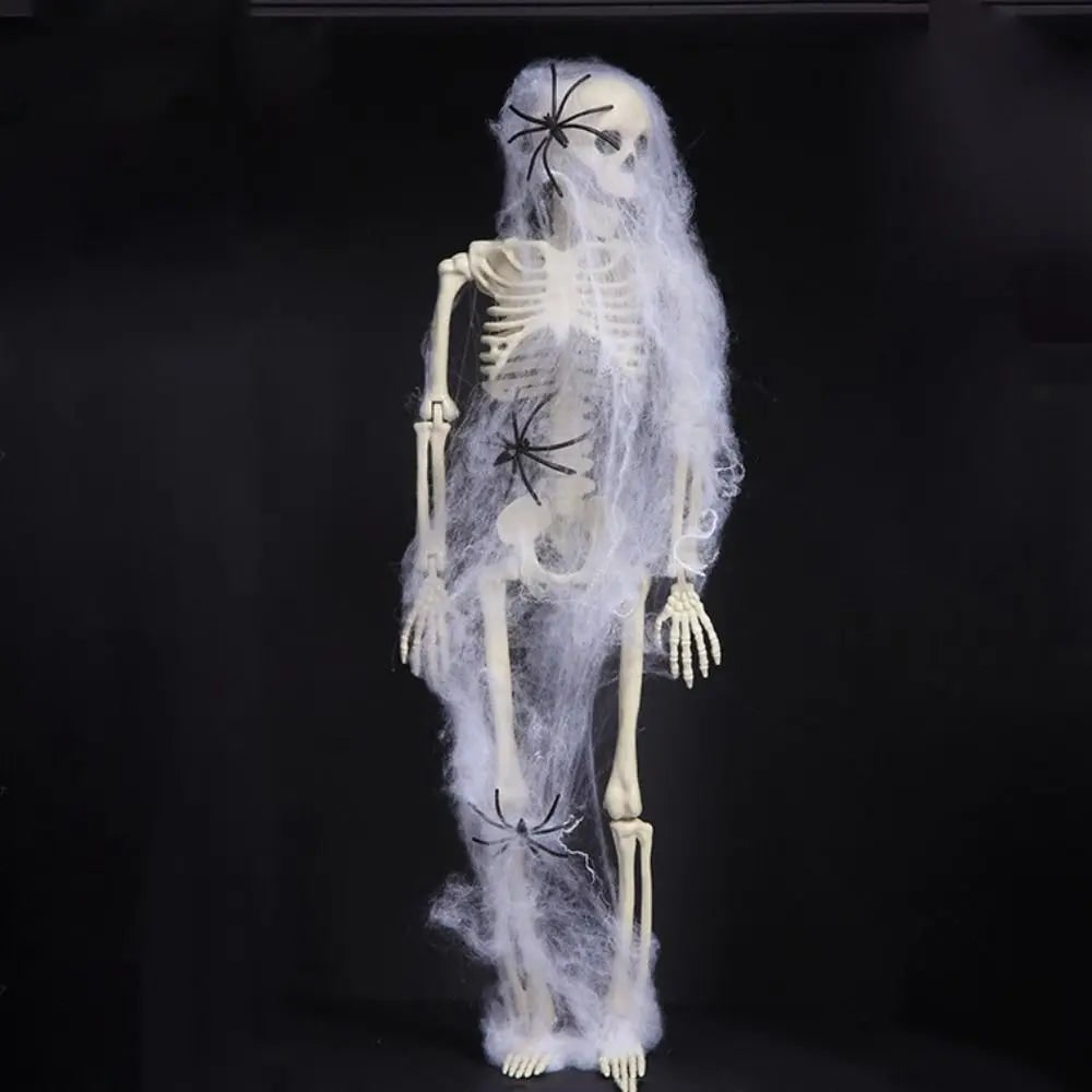 Halloween Decorations Outdoor Posable Skeleton Figurine with Movable Joints for Gardens